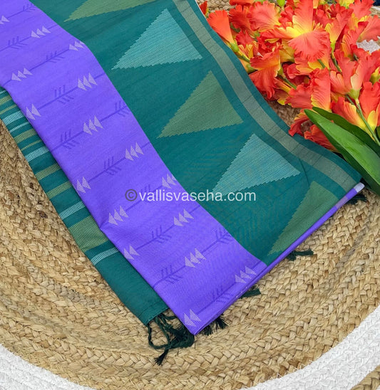 Semi Chappa Silk - Lavender with Ramar Green - VVSC003