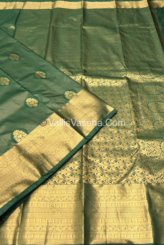 Semi Kanchipuram Silk - Vairavoosi Pattern  - VVSKS001