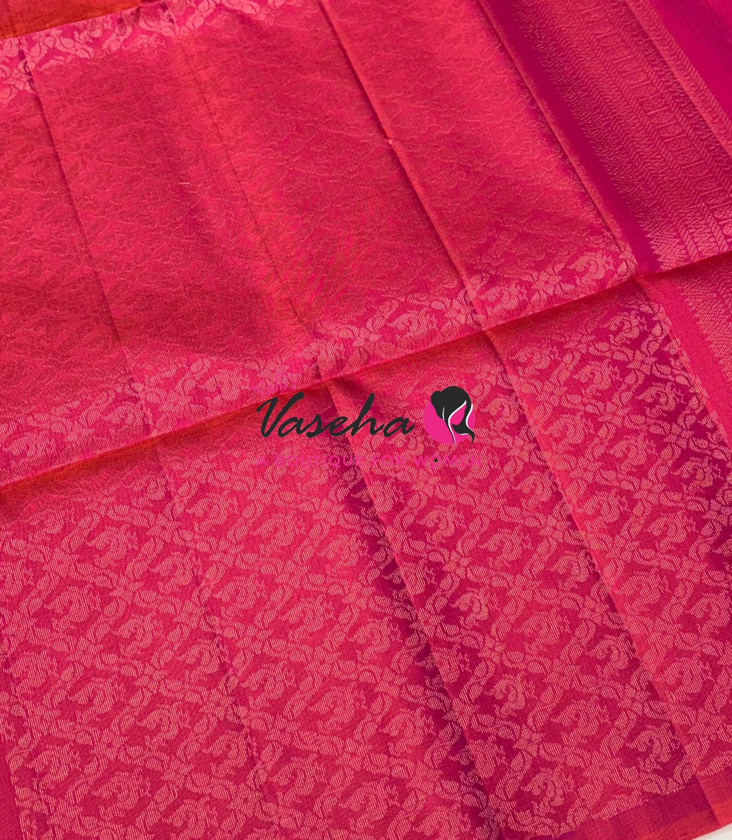 Pure Soft Silk Saree  - Border Less  -Peachish Pink Shade - VVPSS100