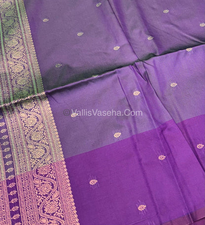 Semi Soft Silk - Pine With Purple Shade -VVSSS031 - 6