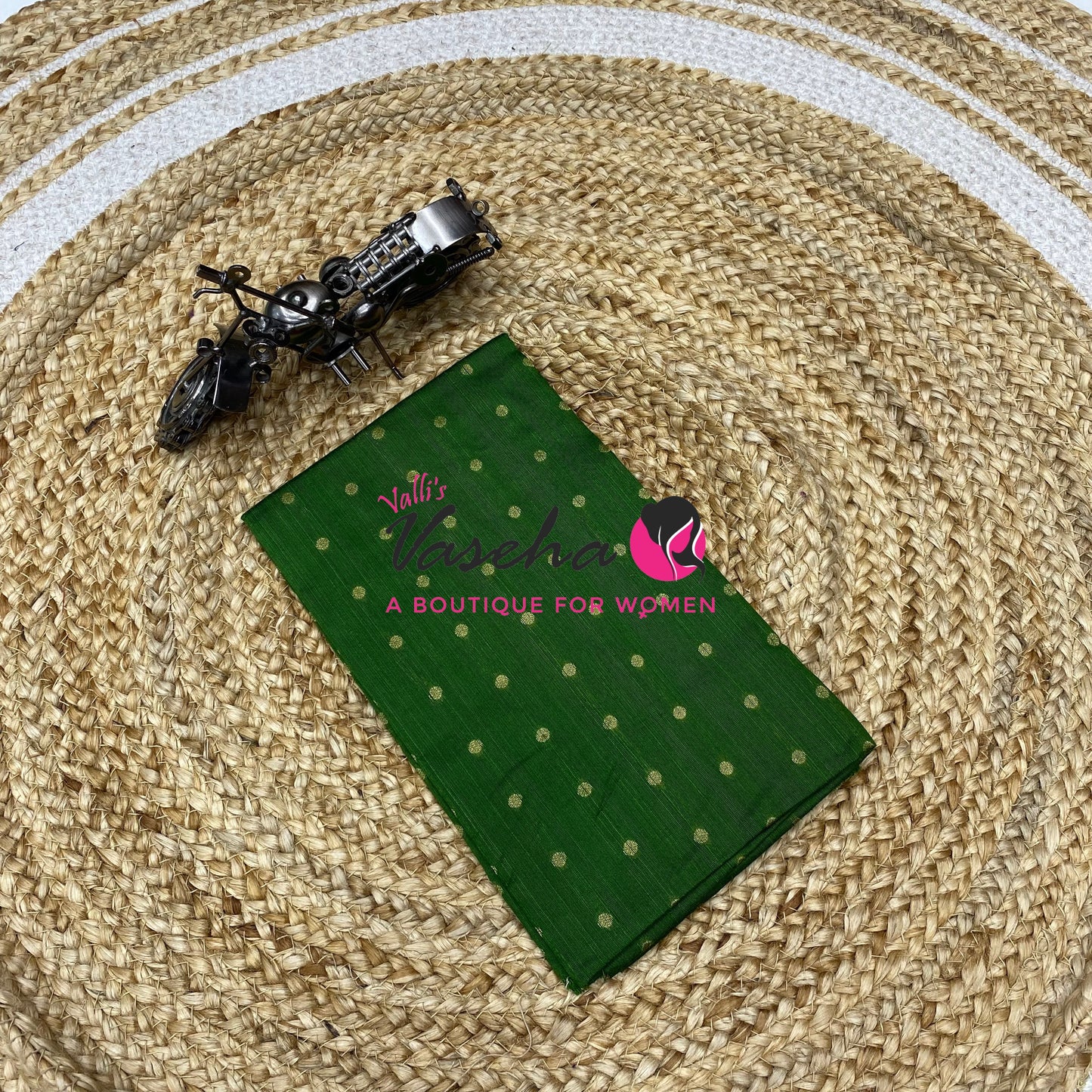 Blouse Bit - Pack Of 10pcs - Assorted-  Semi Raw Silk - Coin Butta - 1 mtr - VVBB004