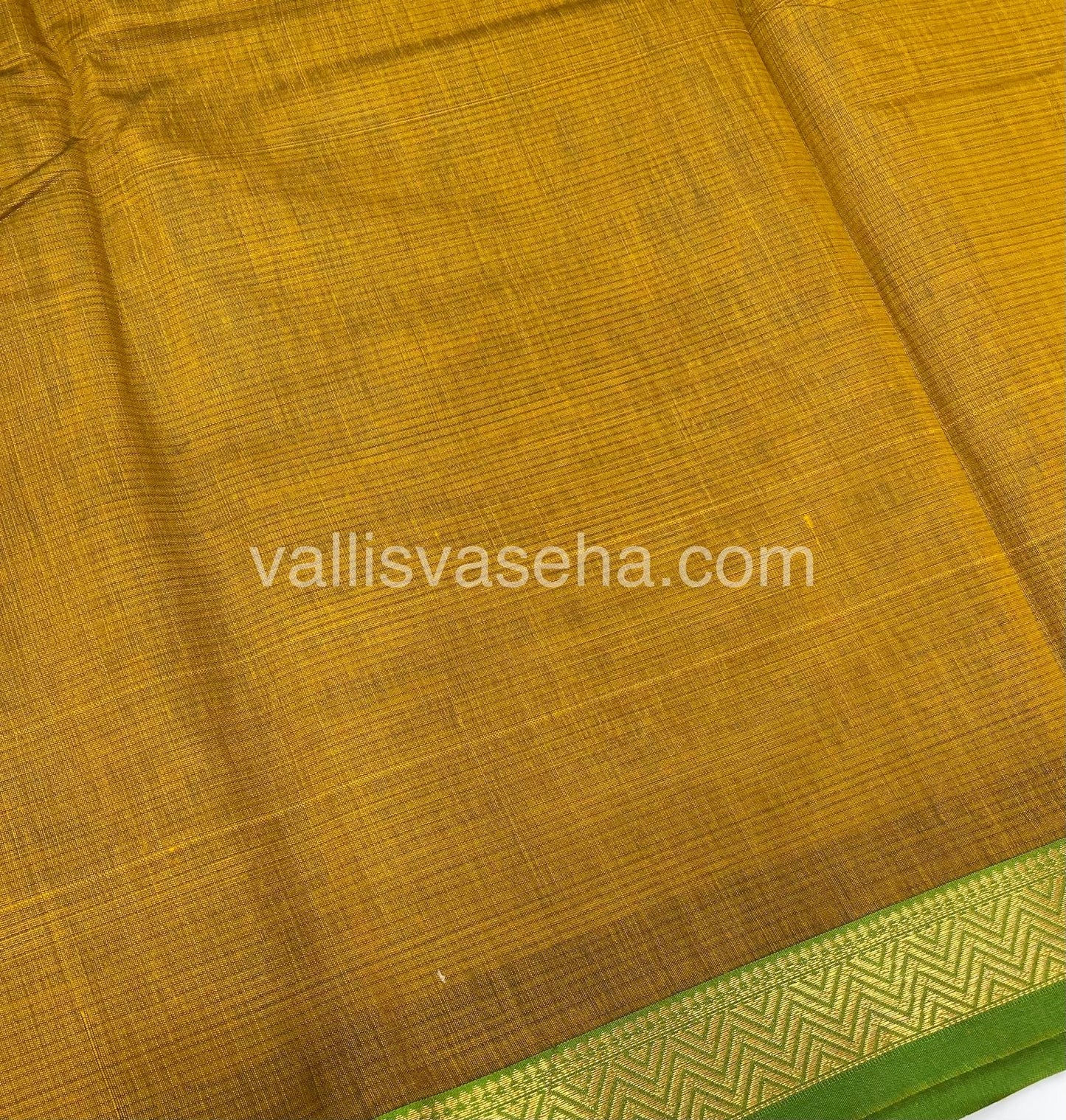 Fancy Mixed Cotton - Masturd Yellow With Green Shade - VVFMC005