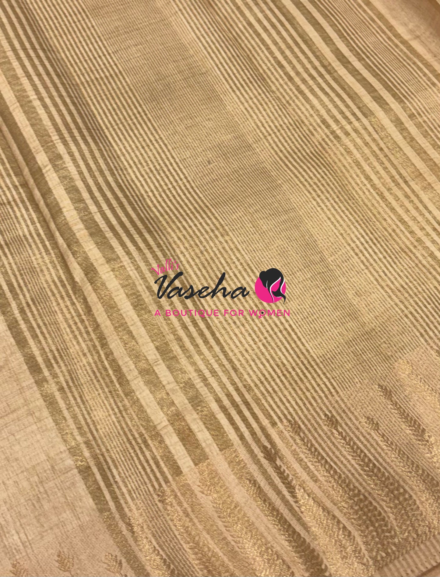 Semi Tussar Silk Saree | Cream Shade |VVSTS050