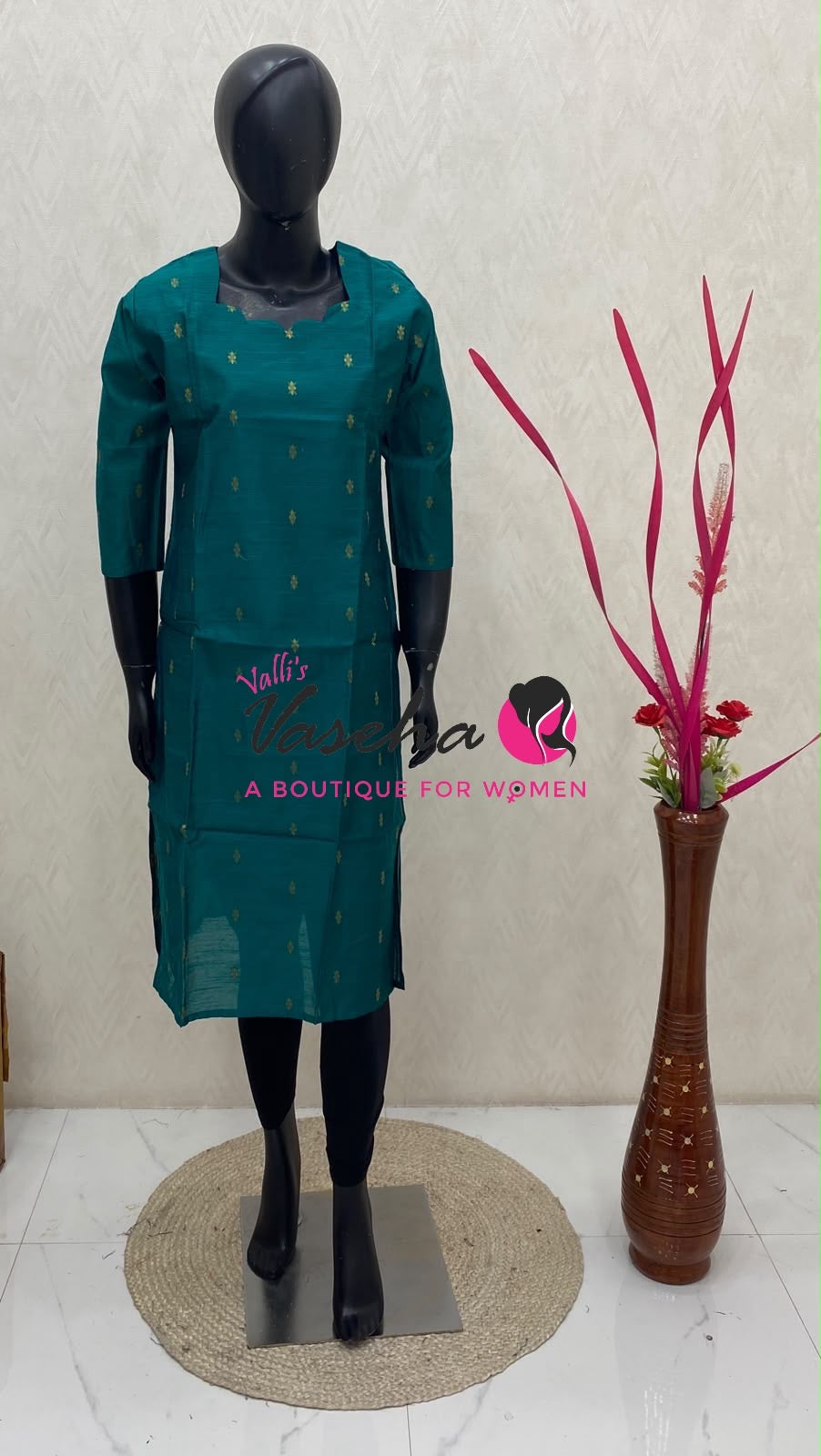 Ready Made - Semi Raw Silk - Kurti - VVSRK003