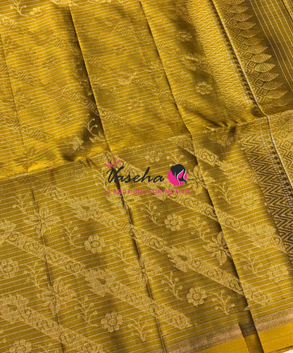 Pure Soft Silk Saree - Partly Pallu -  Half & Half Saree - VVPSS142