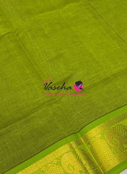 Semi Silk Cotton Saree | Small Leaf Butta Design |VVSSC010