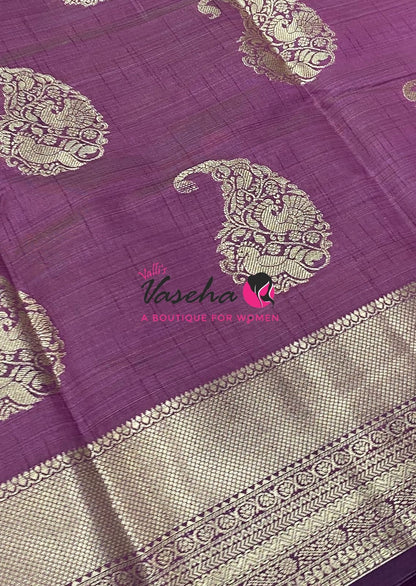 Semi Tussar Silk Saree | Wine Shade |VVSTS055