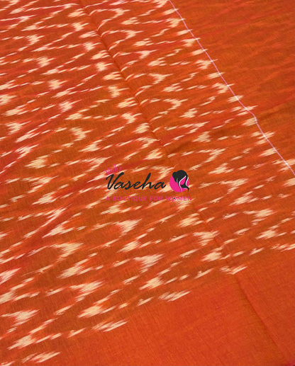 Ikkat Mercerised Cotton Saree - Single Ikkat - VVIKS001