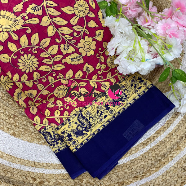 Pure Soft Mul  Cotton Sarees - VVMMC012