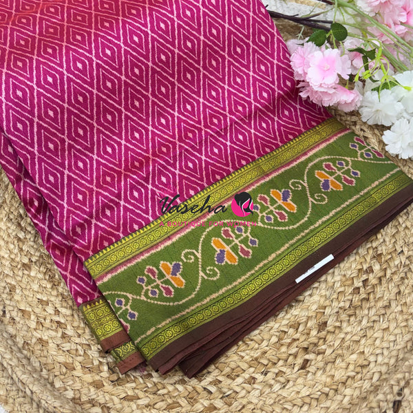 Semi Patola | Printed Silk Saree - Combo - VVSPS003
