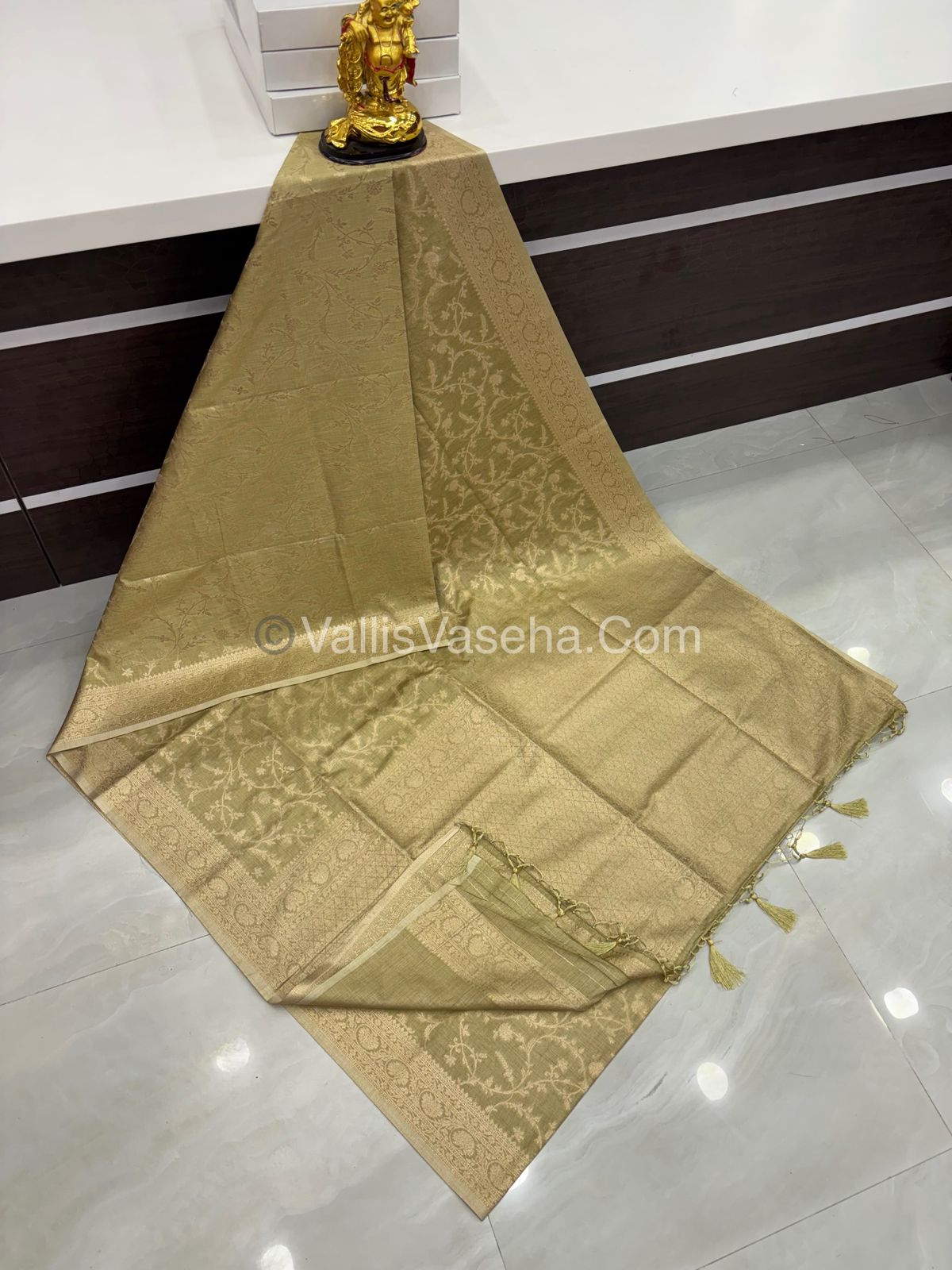 Banarasi - Heritage Silk - Semi Kathan Silk - Light Golden Shade- VVBHS001