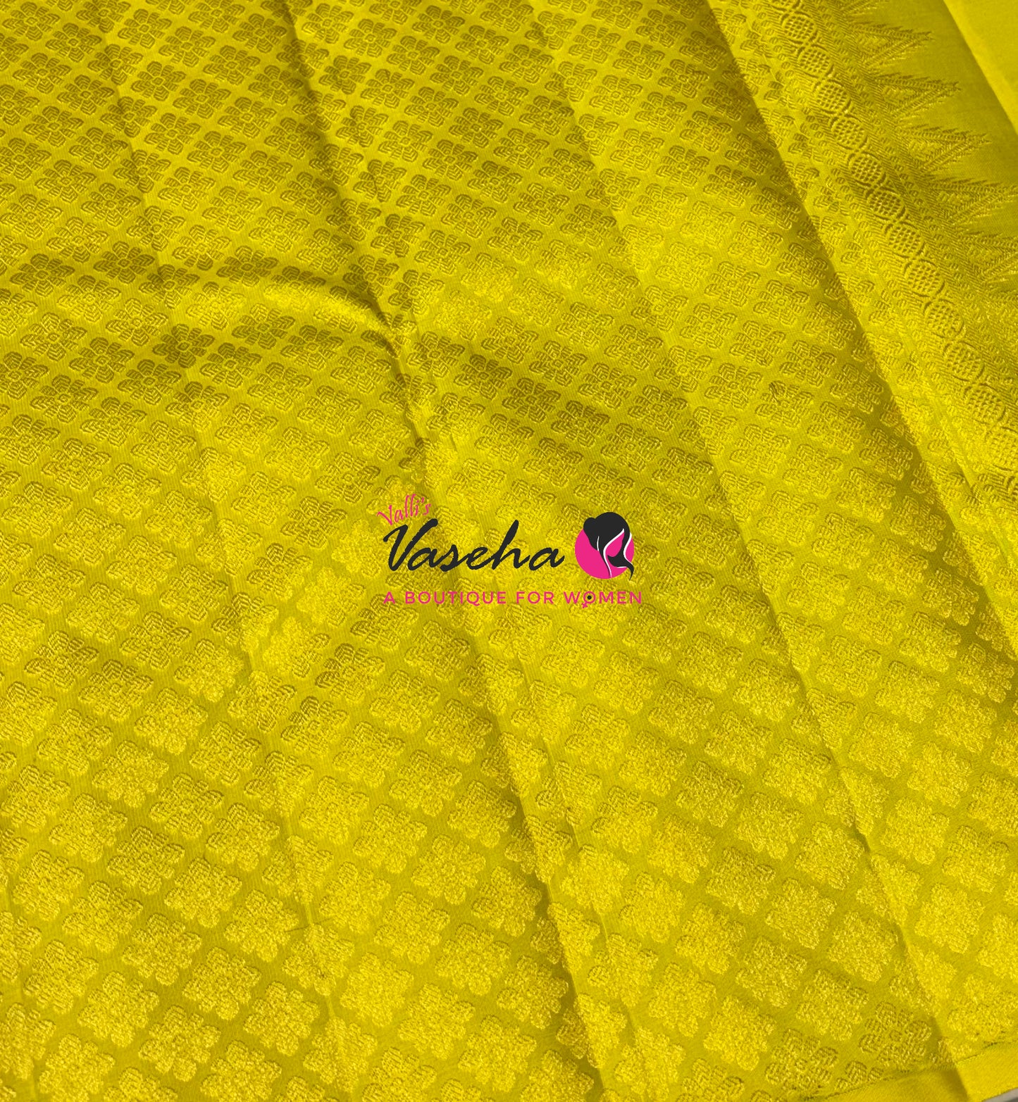 Pure Kanchipuram Silk Saree - Border Less - Purple with Lemon Green Combo - VVPS043