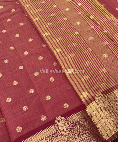 Semi Tussar Silk Saree - meroon shade - VVSTS032