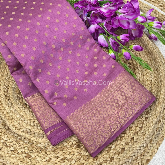Semi Tussar Silk  - Onion Pink Shade  - VVSTS014