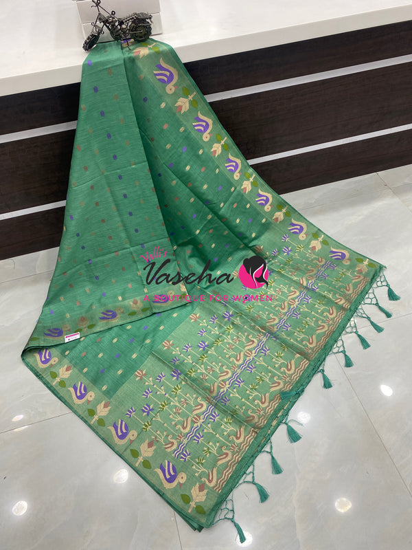 Banarasi - Heritage Meenakari Silk - Pista Green  Shade - VVBHS014