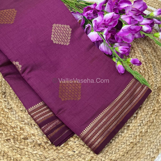 Semi Tussar Silk Saree - Wine Shade - VVSTS016