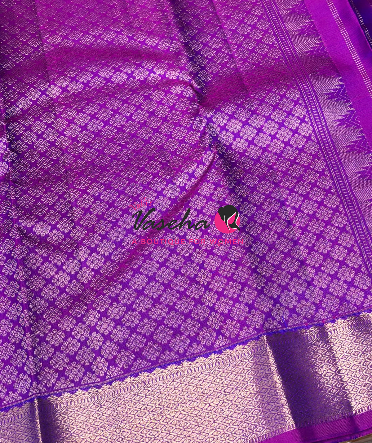 Pure Kanchipuram Silk Saree - Vairavoosi Design  - Purplish Pink Shade  - VVPS087