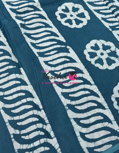 Pure Soft Mul Mul Cotton Sarees - Hand Block Prints - VVMMC009