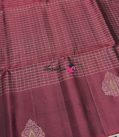 Pure Soft Silk Saree  - Maroon Shade - VVPSS115