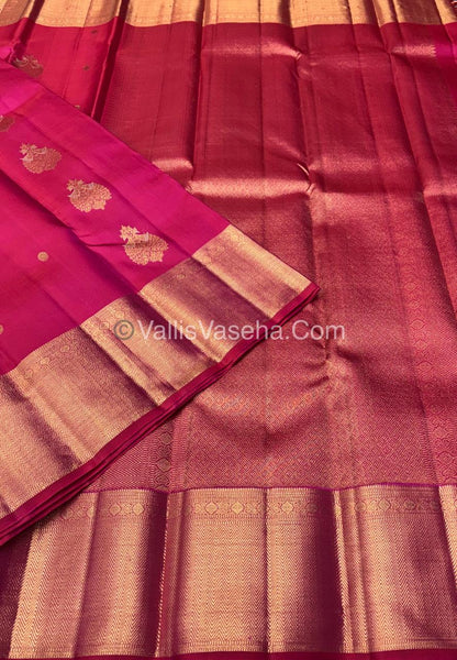 Pure Kanchipuram Silk Saree - Pink  Shade - VVPS045