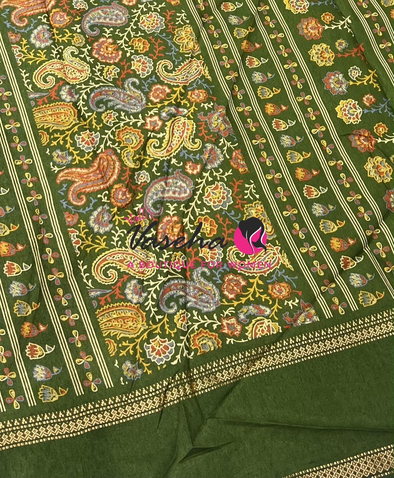Casual Wear - Fancy Mixed Cotton - Green Shade - VVFMC007