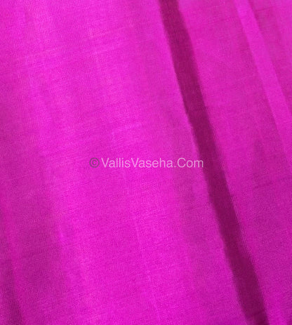 Pure Soft Silk Saree - Green & Pink Shade - VVPSS055