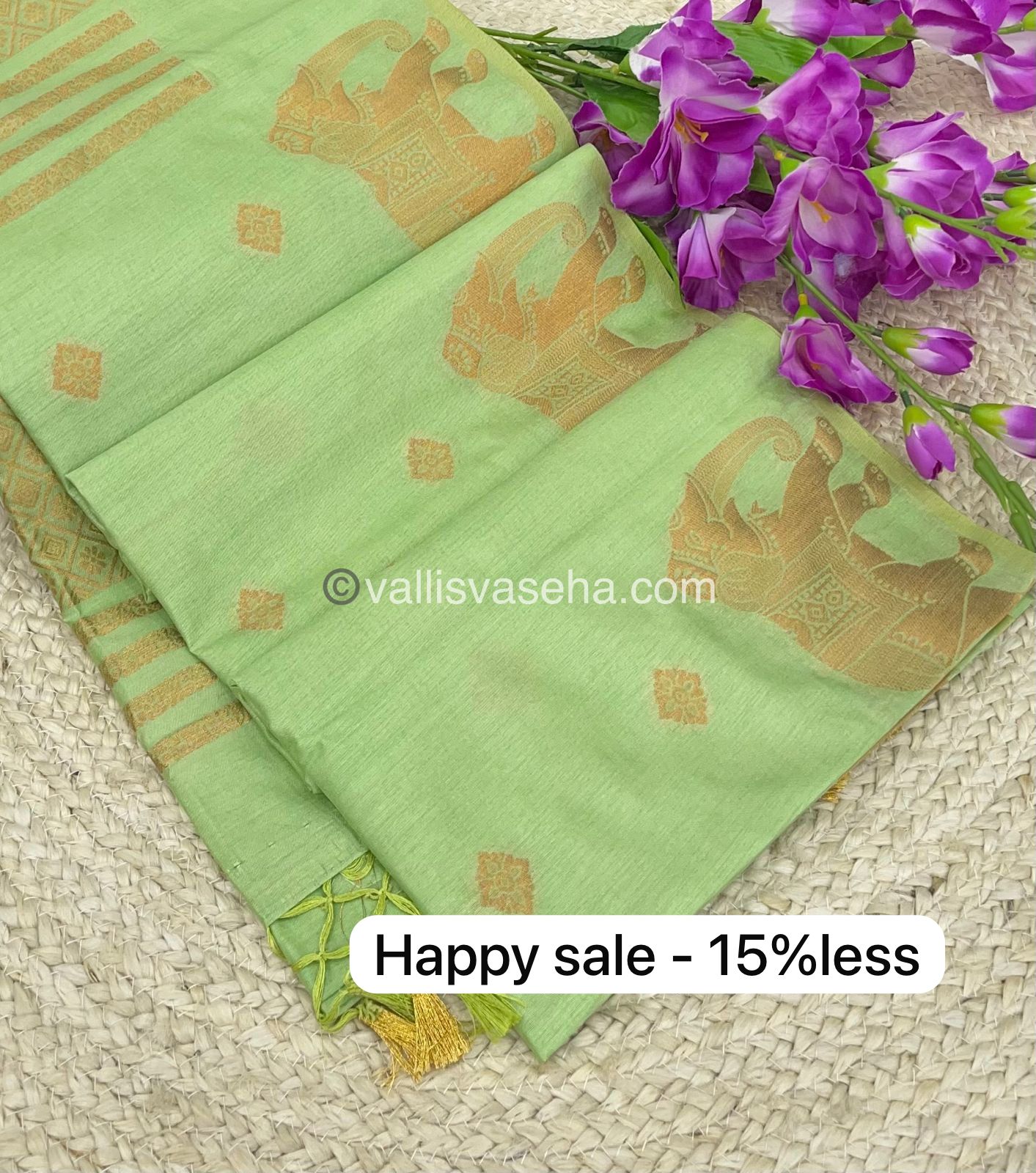 Mulberry Semi Silk - Light Green Shade - VVMSS001