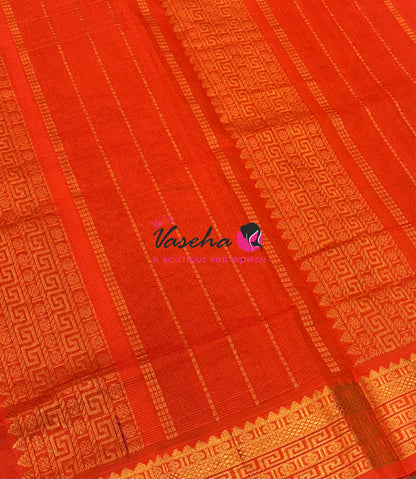 Semi Silk Cotton Saree | Vairavoosi  Design |VVSSC017