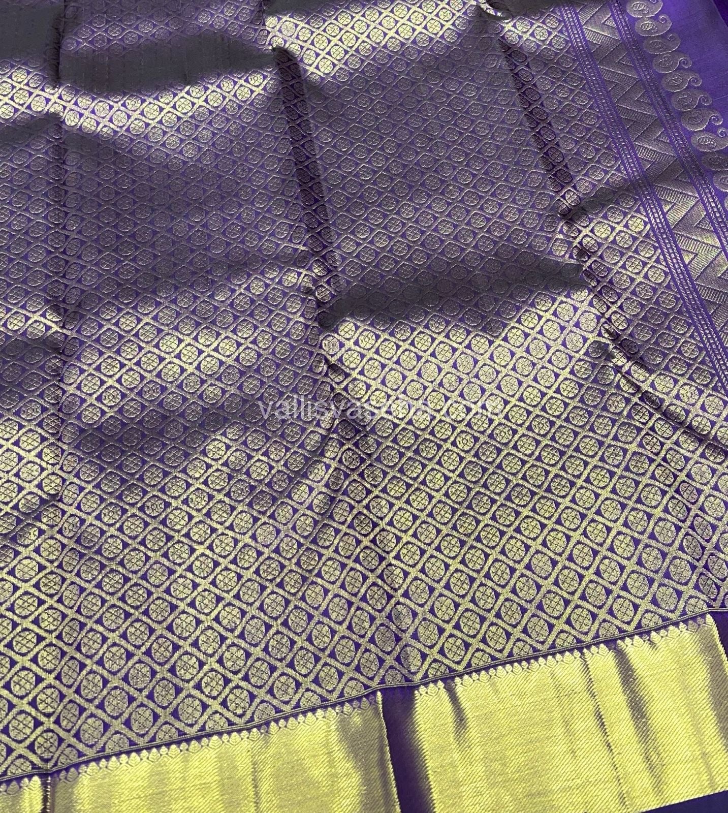 Pure Silk Saree - Jothika Hit design- Violetish Purple Shade-VVPS006
