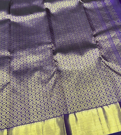 Pure Silk Saree - Jothika Hit design- Violetish Purple Shade-VVPS006