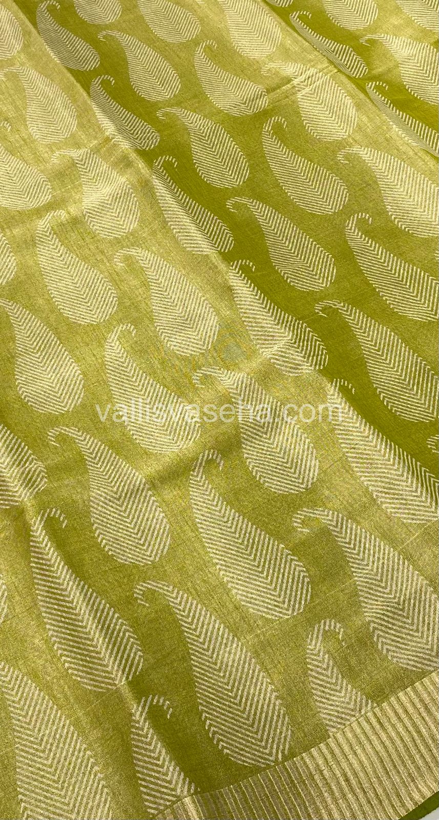 Semi Tussar Silk - Green Shade - VVSTS001