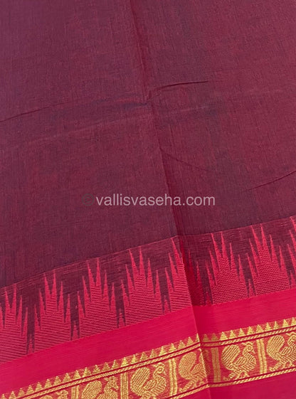 Kanchi Cotton Saree - Butta Design With Ganga Jamuna Border VVKCS008