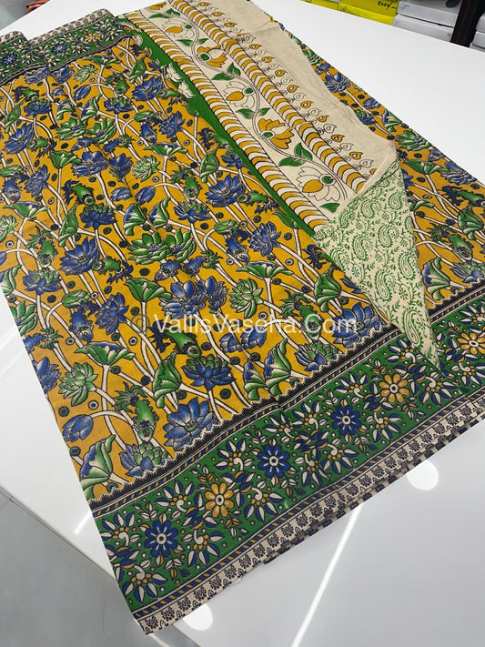 Pure Kalamkari Cotton Saree - VVPKC001