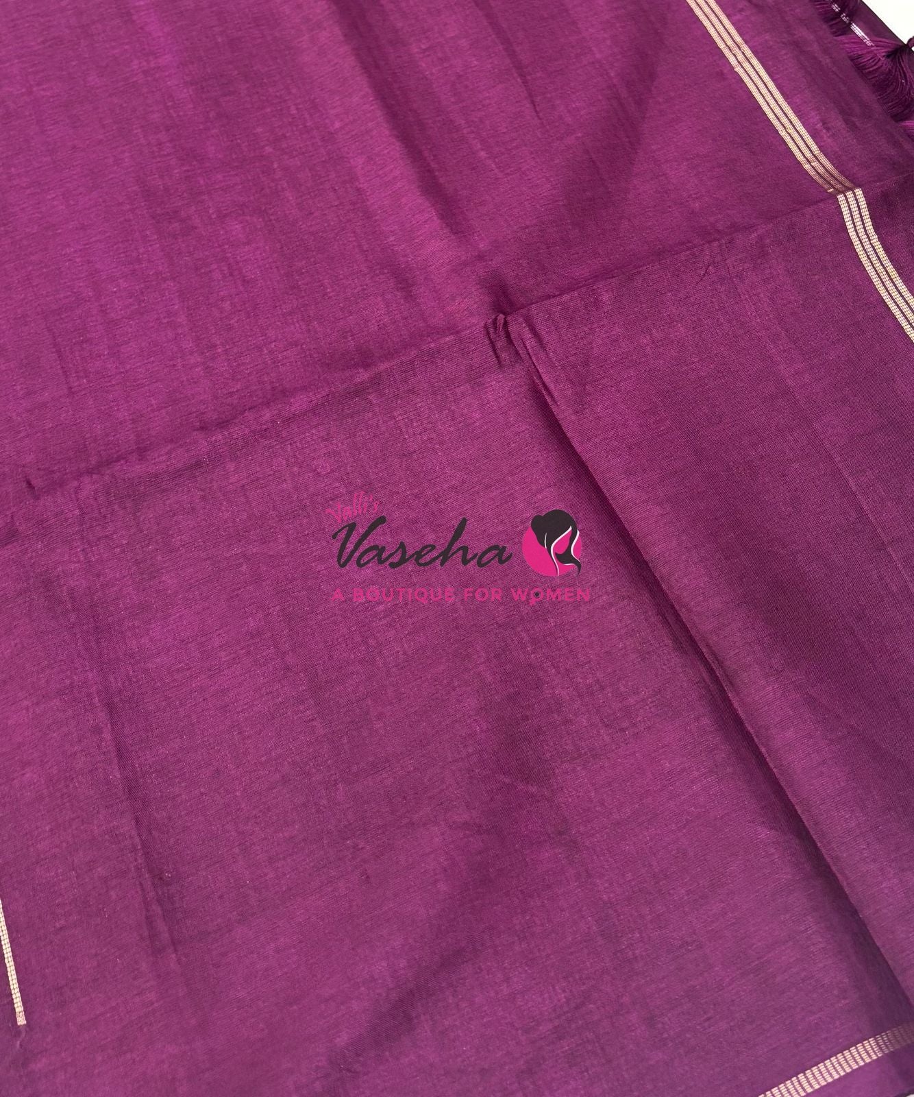 Semi Tussar Silk Saree | Purple Shade |VVSTS049