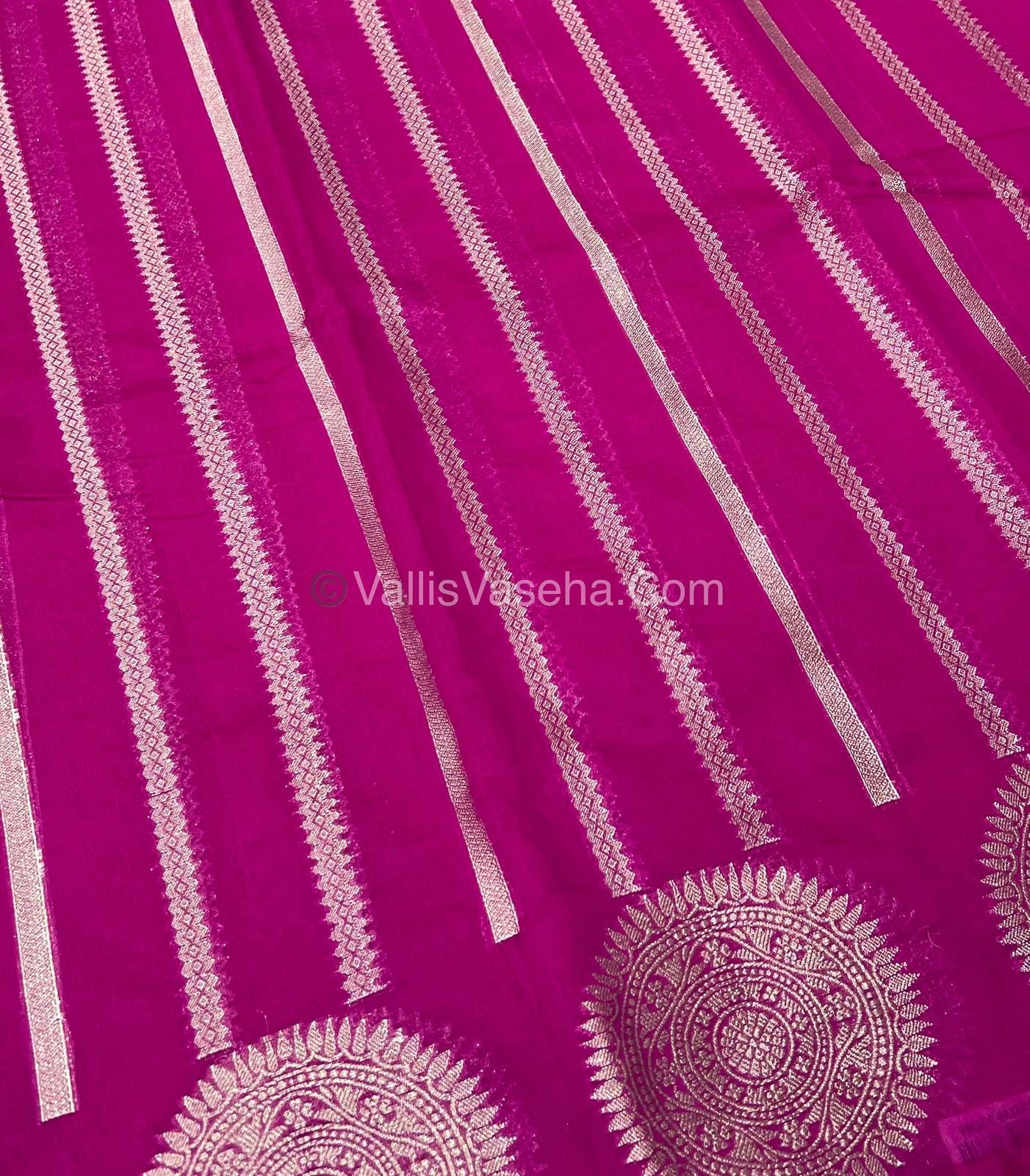 Banarasi Georgette Saree - Pink Shade - VVBGS001