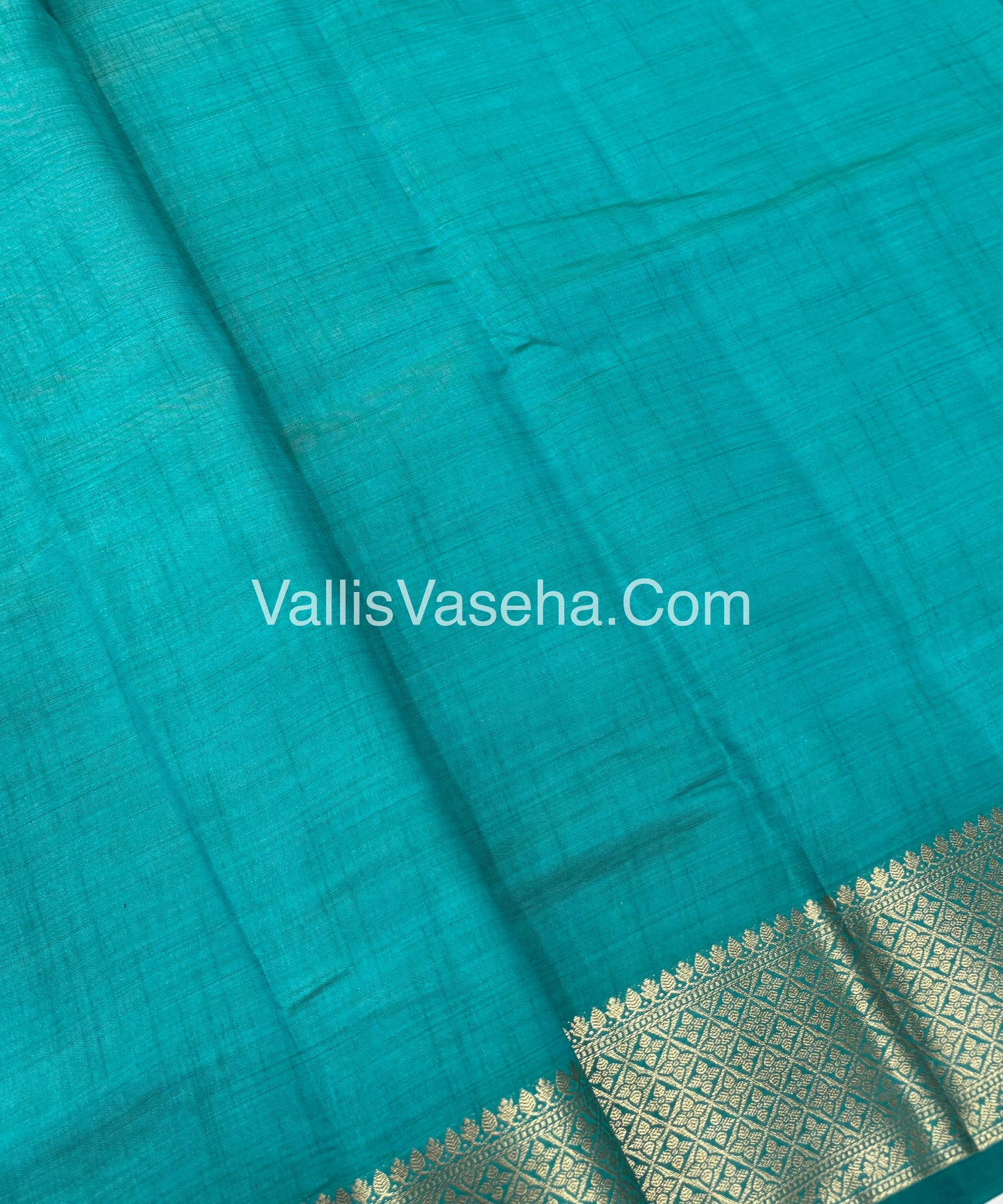 Semi Tussar Silk - Grand Pallu  - Light Blue / Ramar Blue Shade - VVSTS022
