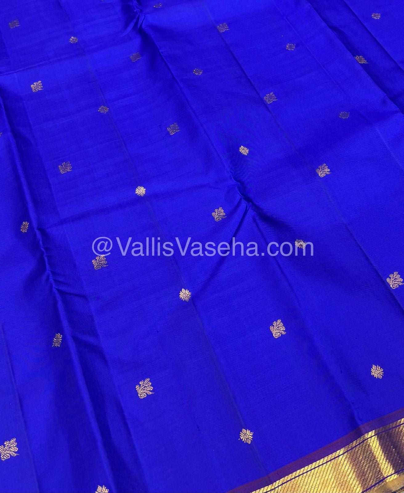 Pure Kanchipuram Silk Saree - Blue & Purplish Pink Combo - VVPS016