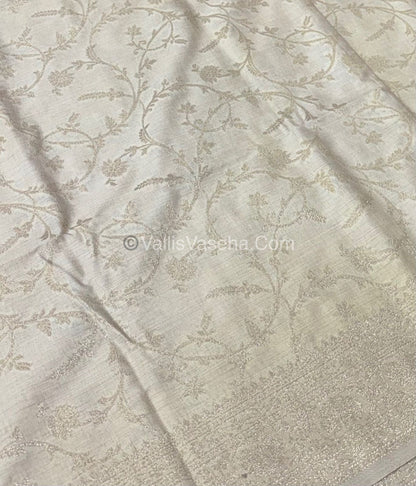 Banarasi - Heritage Silk - Semi Kathan Silk - Cream Shade- VVBHS001