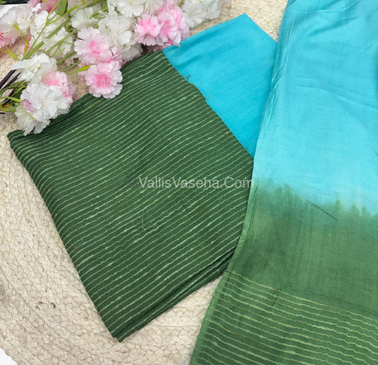 40% less - Offer Unstitched Material -  Tussar Material - VVDUM001