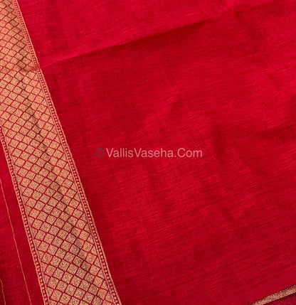 Banarasi - Heritage Silk - Semi Kathan Silk - Red Shade - VVBHS007