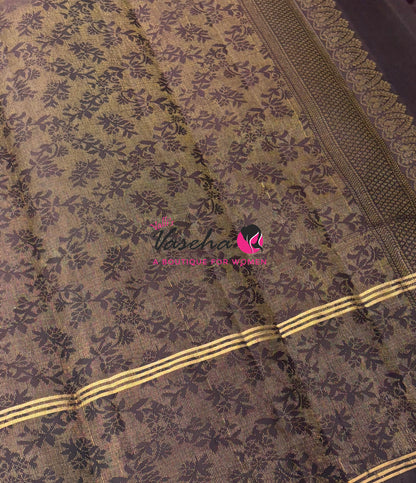 Half Mix - Pure Soft Silk Saree - Long Retta Petta Border with Butta - VVPSS105