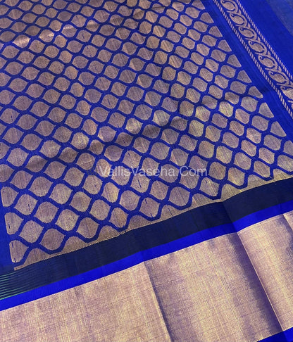 Pure Korvai Silk Cotton Saree - Temple border - VVKSC001