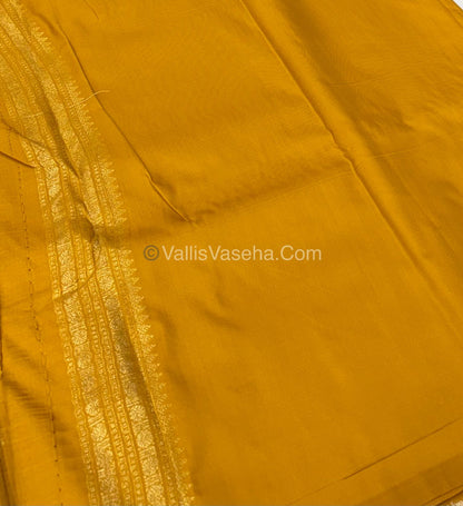 Semi Soft Silk - Border less - Yellow Shade -VVSSS026