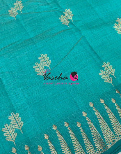 Semi Tussar Silk Saree | Blue Shade |VVSTS050