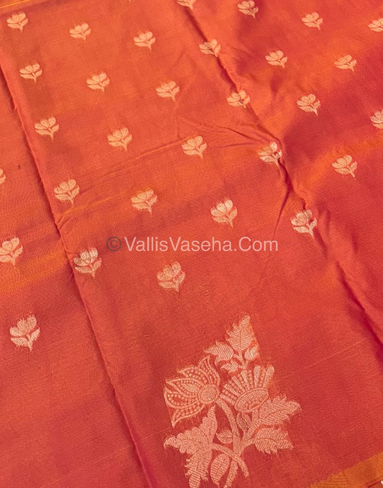 Semi Soft Silk - Peachish Orange Shade -VVSSS019