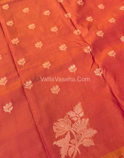 Semi Soft Silk - Peachish Orange Shade -VVSSS019