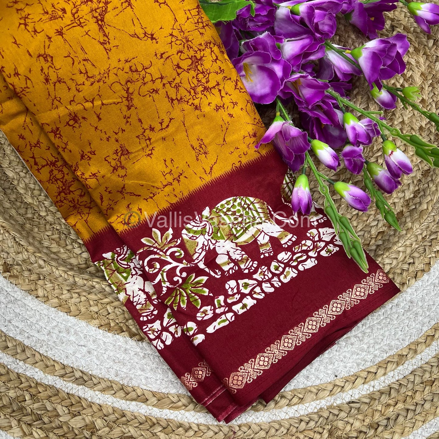 Budget Friendly Sarees - Casual Wear Sarees - Crackle Silk - VVCS002