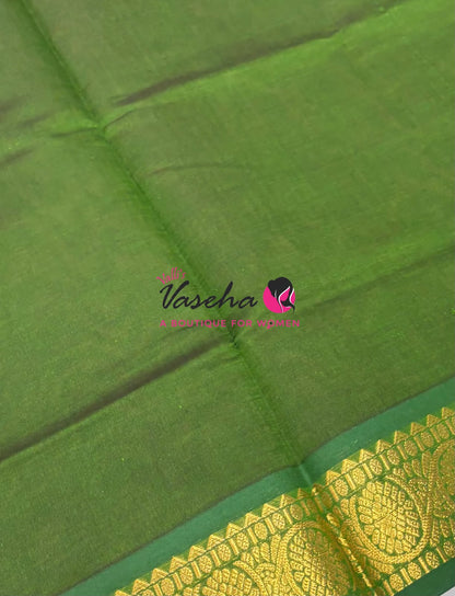 Semi Silk Cotton Saree | Double Leaf Butta Design |VVSSC016