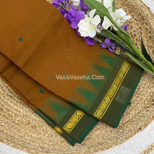 Kanchi Cotton Saree - Butta Design - VVKCS008