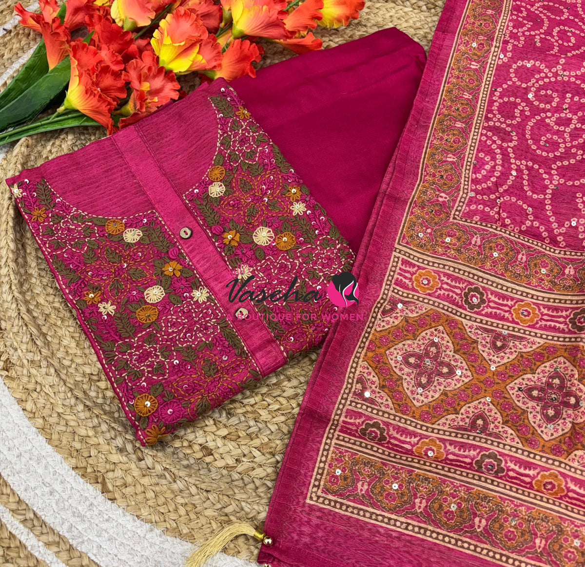 Unstitched Material | Jute Mixed Linen Material | VVUSM093